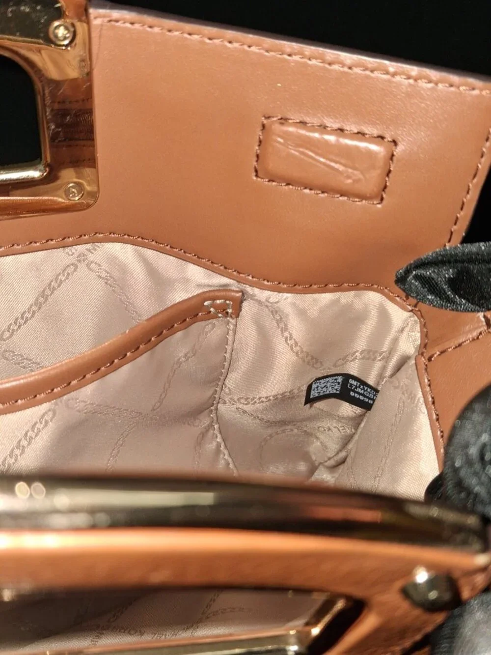 Michael Kors Berkley Legacy Large Convertible Leather Clutch Luggage Brown